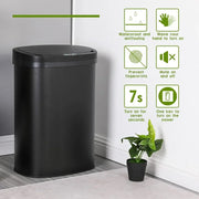 Stainless Steel 13-Gallon Automatic Sensor Trash Can – Touch-Free Waste Bin for Kitchen, Bathroom, Office & Bedroom