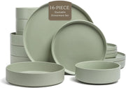 Sultry Sage Dinnerware - 16-Piece Stackable set