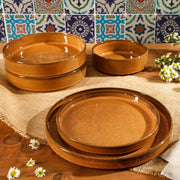Santorini Mist Terracotta Dinnerware- Set of 16